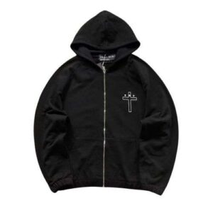 Crucifix ZIP Up Erd Hoodie